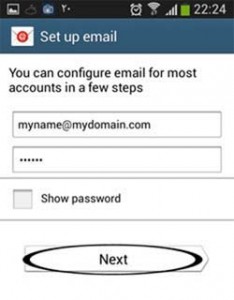setup email android